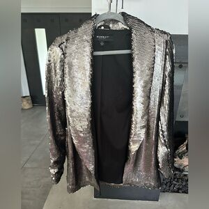 Blazer silver platinum sequins sz small